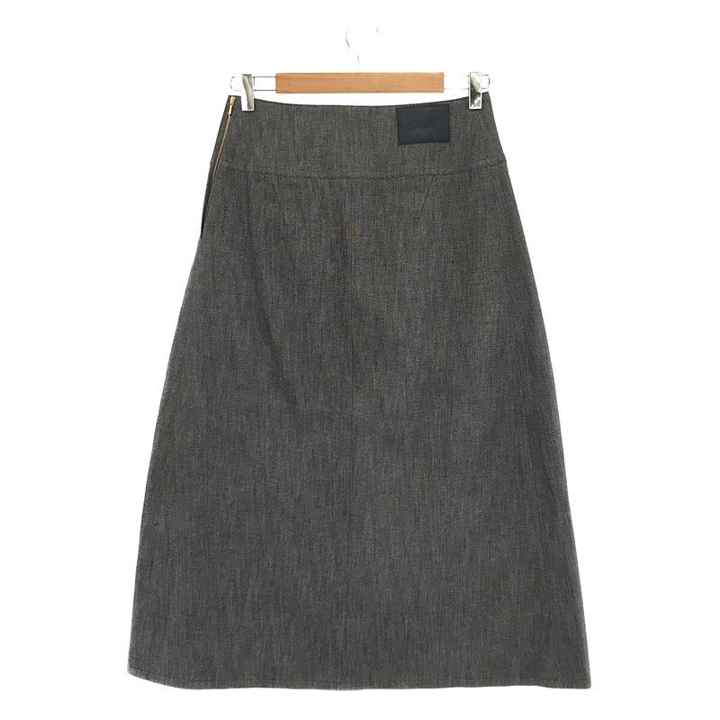 新品】 Drawer / ドゥロワー | レザーパッチ タック デニム