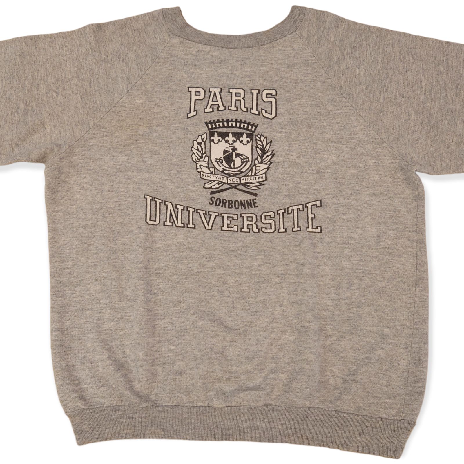 80s】Vintage PARIS UNIVERSITE パリ大学 カレッジ ロゴ スウェット 杢 ...