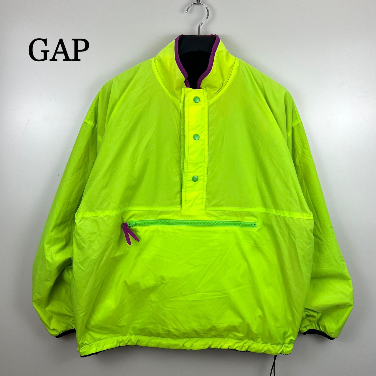 GAP 00s TAIWAN archive reversible half zip fleece jacket ギャップ オールド リバーシブル ハーフジップ フリース テック y2k