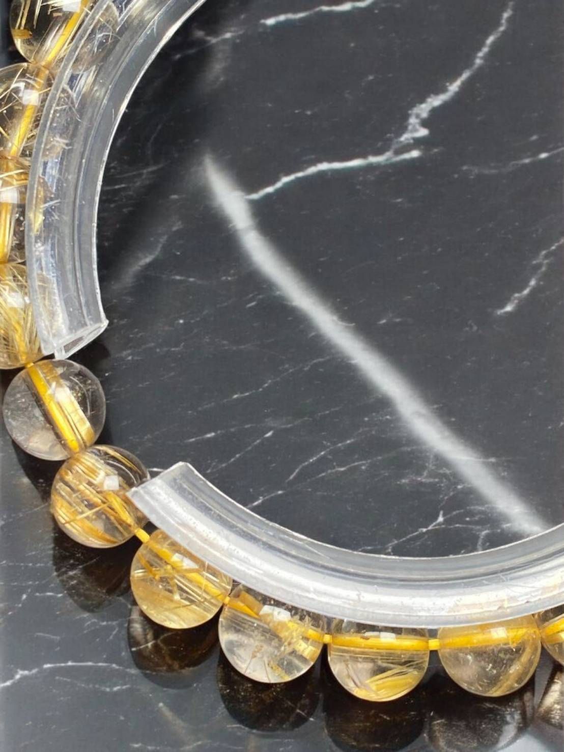 sun7j5]ゴールドタイチンルチル 7.5mm 超品位 式神封入 - メルカリ 