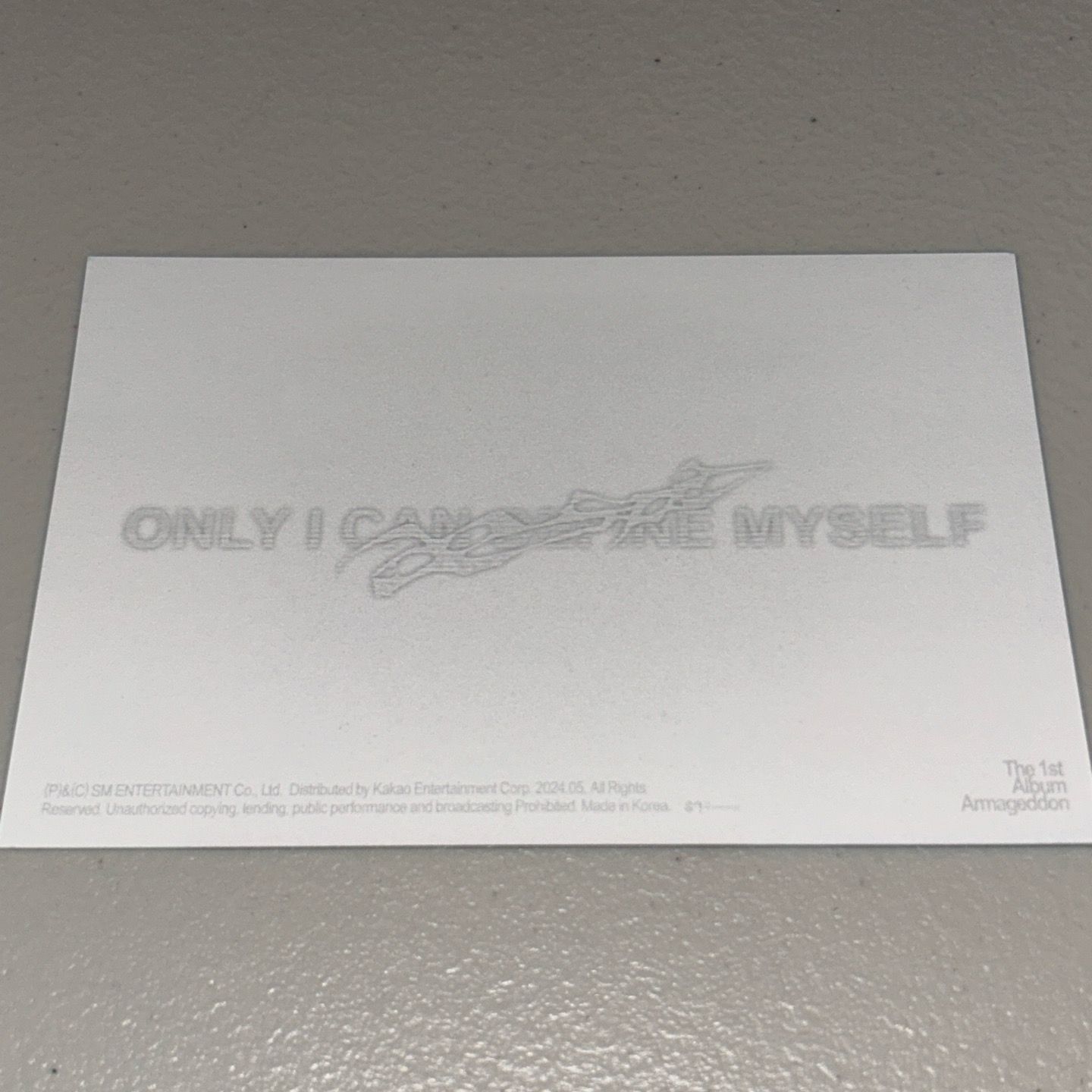 aespa カリナ 直筆サイン「Armageddon」ポストカード - メルカリ