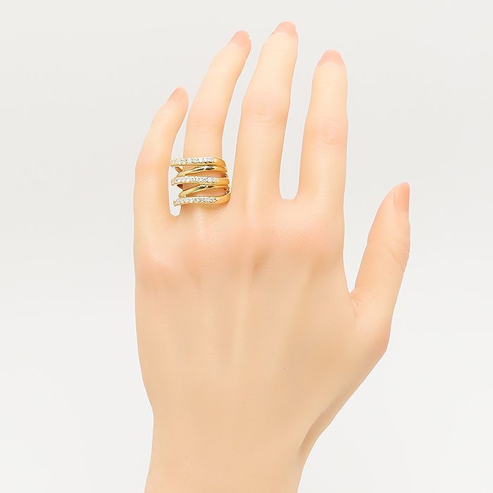 ダイヤモンド リング K18 12.5号 鑑別書 1.00ct 15.3g 3連 Au 750 YG 指輪 質屋 丸高 尼崎市 18K Yellow G Diamond Ring Marutaka jewelry 兵庫県