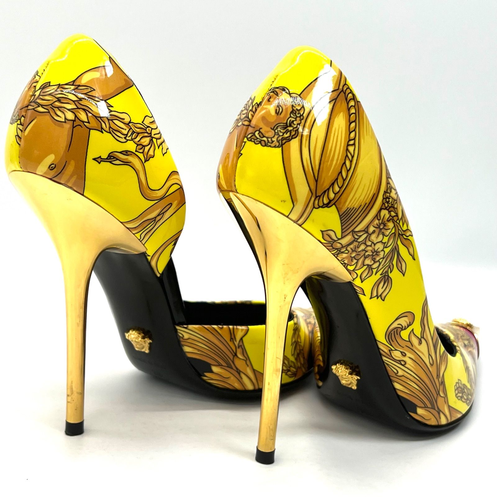 希少 VERSACE ヴェルサーチ パンプス ハイヒール ピンヒール 