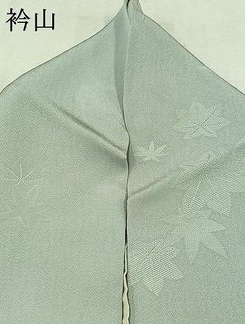 平和屋着物▽上質な色無地　単衣　楓地紋　千草鼠色　正絹　逸品　AAAY9417jh 平和屋着物▽上質な色無地 単衣 楓地紋 千草鼠色 正絹 逸品 AAAY9417jh