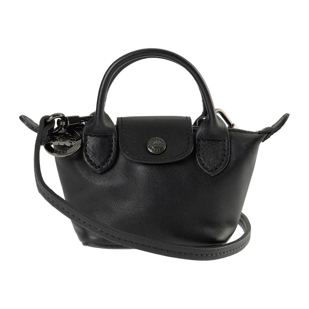 新品 ロンシャン LONGCHAMP ショルダーバッグ ル・プリアージュ キュイール MINI CROSSBODY/COIN PURSE ブラック 新品 ロンシャン LONGCHAMP ショルダーバッグ ル・プリアージュ