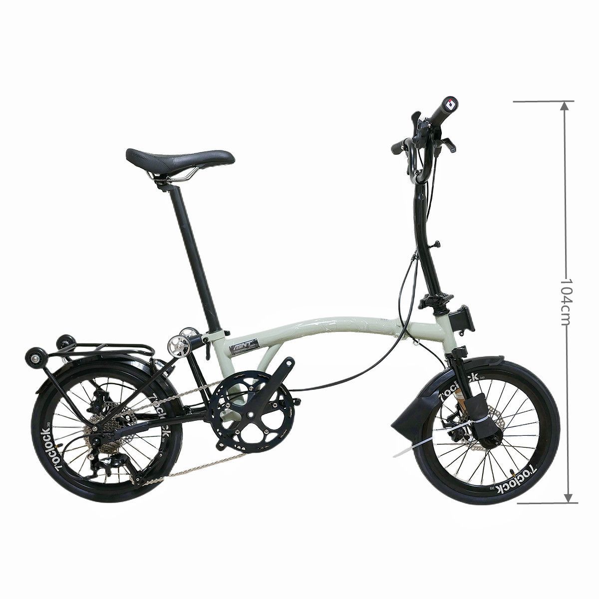 MINT BICYCLE 折り畳み自転車 BROMPTON風 スカイグレー - メルカリ