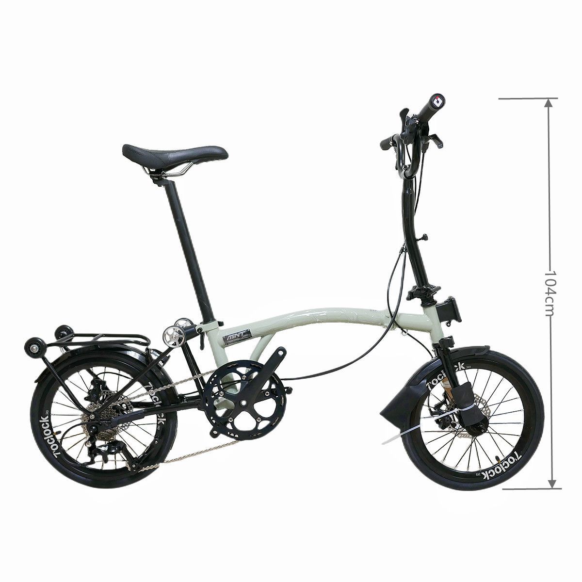 ＭINT BICYCLE 折り畳み自転車 BROMPTON風 スカイグレー - メルカリ