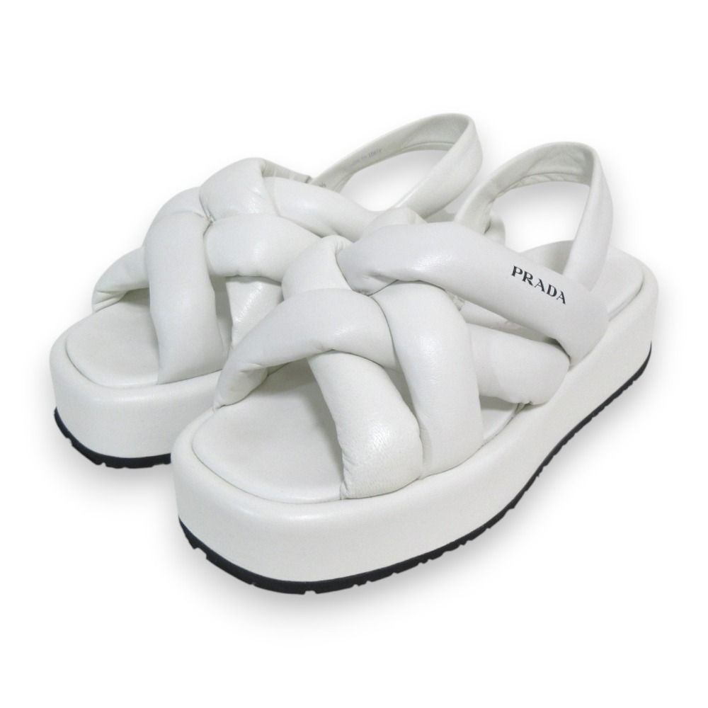 美品 PRADA プラダ ナッパレザー ロゴプリント アンクル 美品 PRADA プラダ ナッパレザー ロゴプリント アンクル