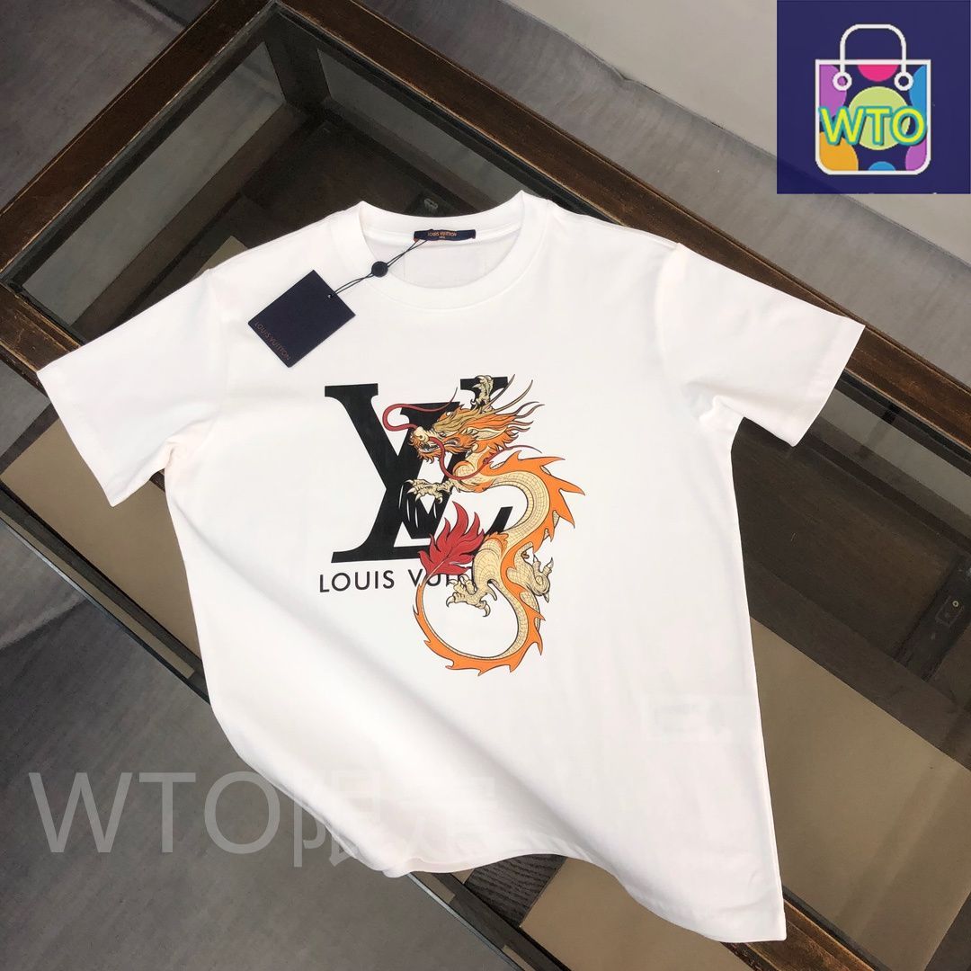 【夏の必須アイテム白T 】LOUIS VUITTON Tシャツ ショート丈 夏の必須アイテム白T 】LOUIS VUITTON Tシャツ ショート丈