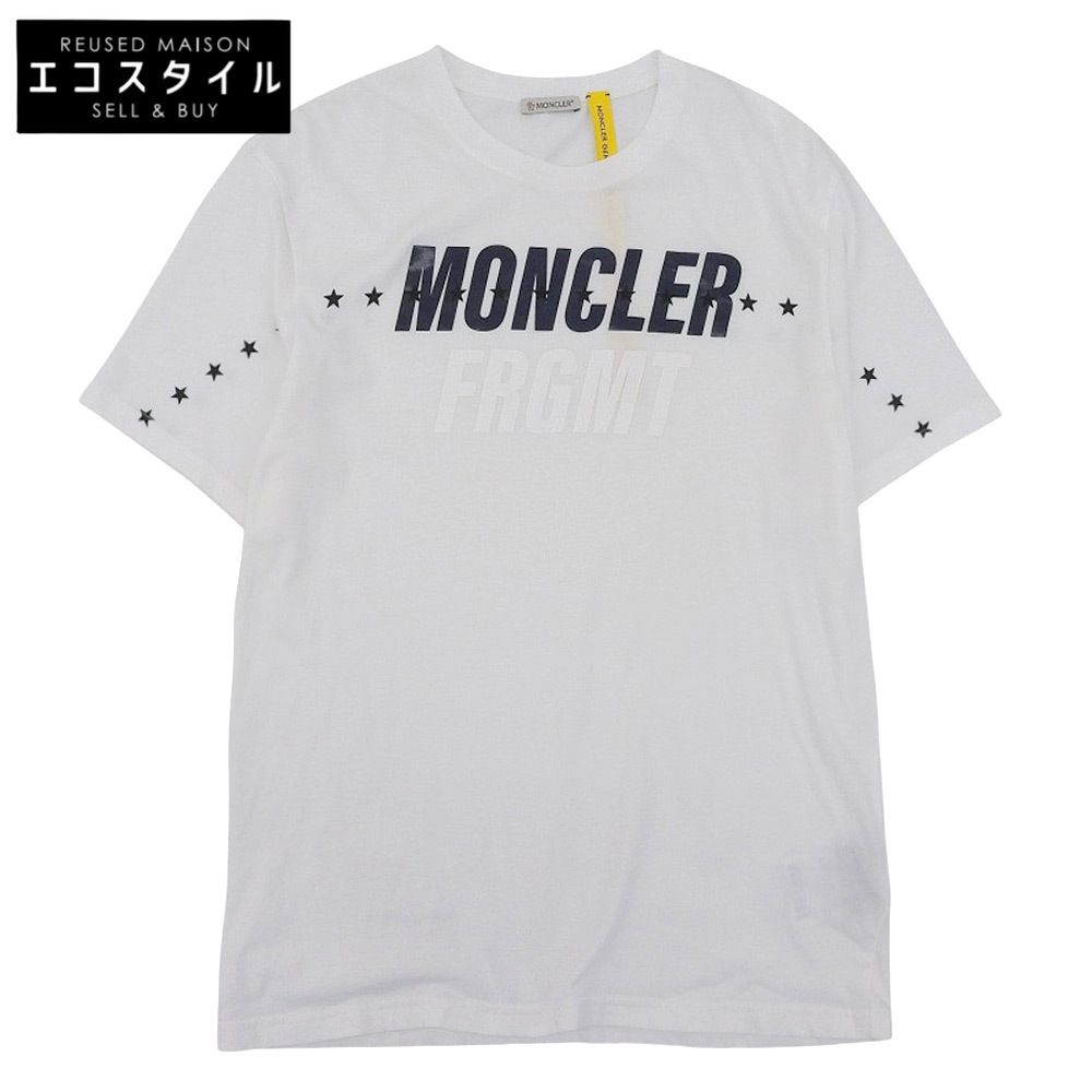 MONCLER モンクレール コットン ロゴプリント Tシャツ トップス メンズ ホワイト S 21年製 S