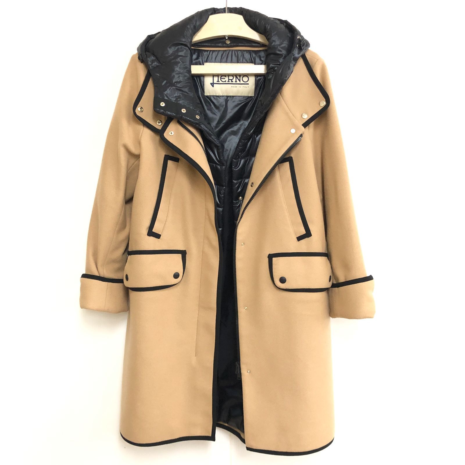 HERNO キャメル コート HERNO ヘルノ チェスターコート キャメル