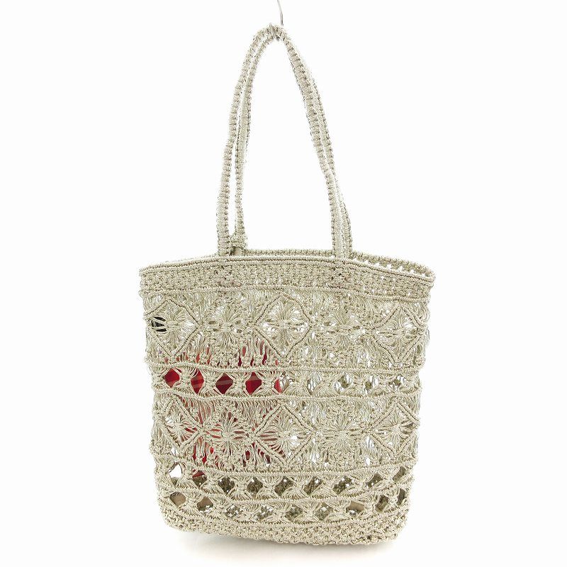 ne Quittez pas(ヌキテパ)｜METALLIC MACRAME BIG トートバッグ 