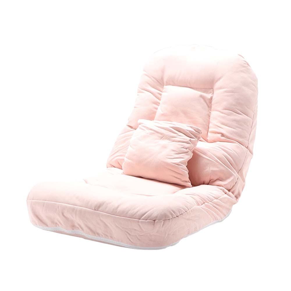 【人気商品】一人掛け イス 椅子 ソファー コンパクト リクライニング リクライニングチェア(PINK) 座椅子 ミニクション付き 大 アイモハ