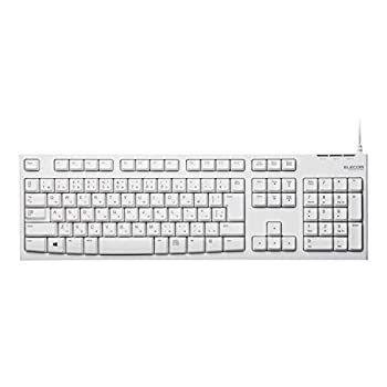 【中古】エレコム キーボード 有線 メンブレン Rohs指令準拠 1000万回高耐久 ホワイト TK-FCM064WH/RS