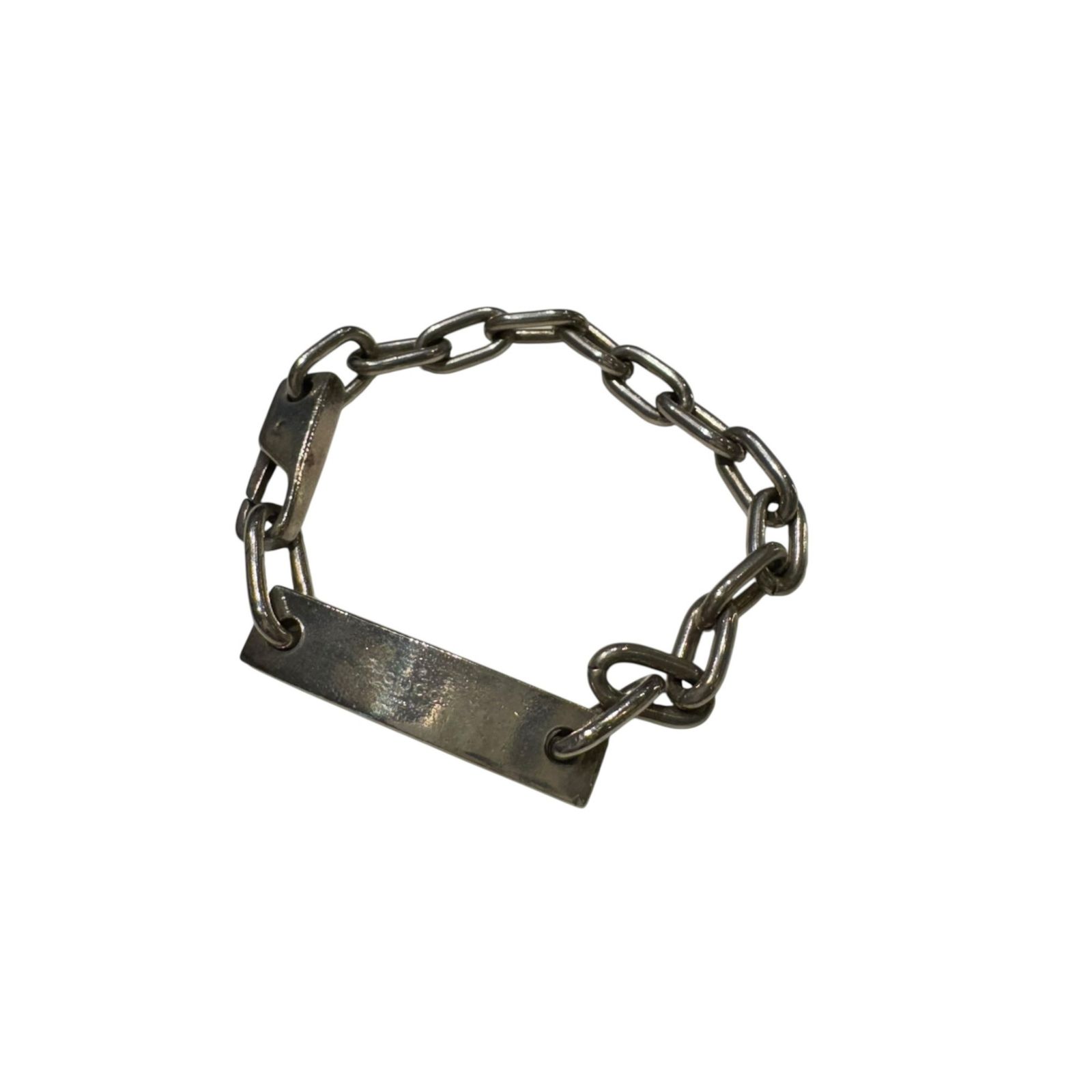 GUCCI (グッチ) IDプレート チェーンブレスレット ユニセックス