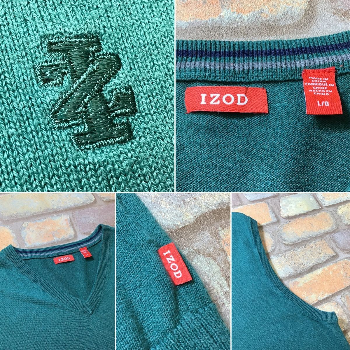 ☆美品☆ME6-966☆アメリカ購入☆良品【IZOD アイゾッド】胸