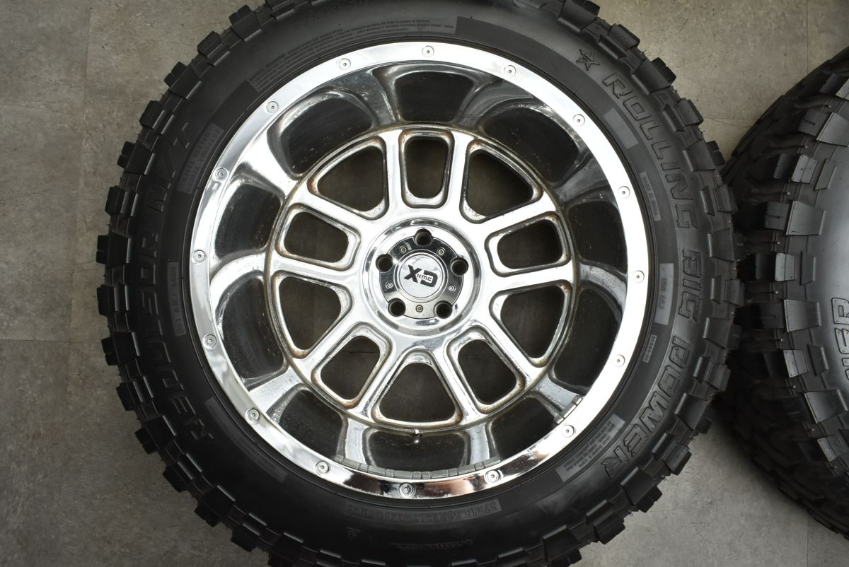 超深リム 大口径 クロームメッキ KMC XD828 DELTA デルタ 22in 14J -76 PCD127 5穴 ROLLING BIG POWER 37×13.50R22 JEEP ラングラー