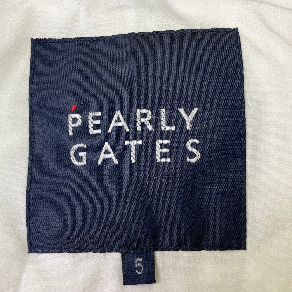 サイズ：5 PEARLY GATES パーリーゲイツ 2023年モデル 中綿ジップベスト 千鳥 総柄 ネイビー系 [240101464487] ゴルフウェア メンズ ストスト サイズ：5 PEARLY GATES パーリーゲイツ 2023年モデル 中綿
