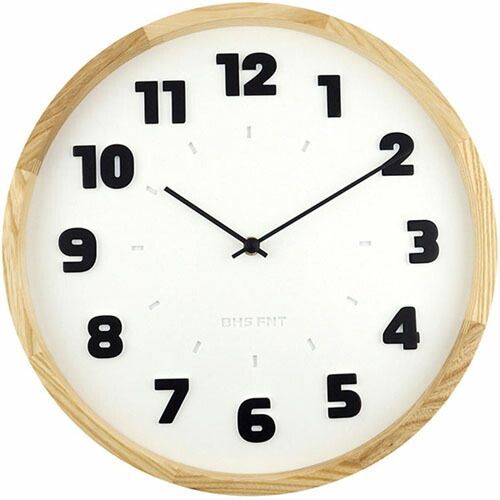 エルコミューン 掛け時計 BAUHAUS Fonts Wall Clock Alfarn White WCL008