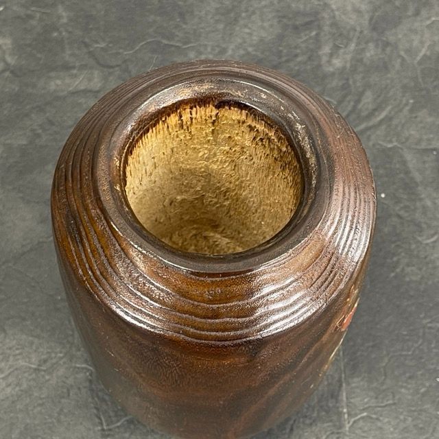 加賀桐工芸 加賀蒔絵 花瓶 花入 華道 約12.5×21.5cm 梅 / 301096