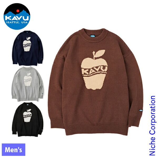 カブー メンズ アップルニット 19821916 077 ブラウン L