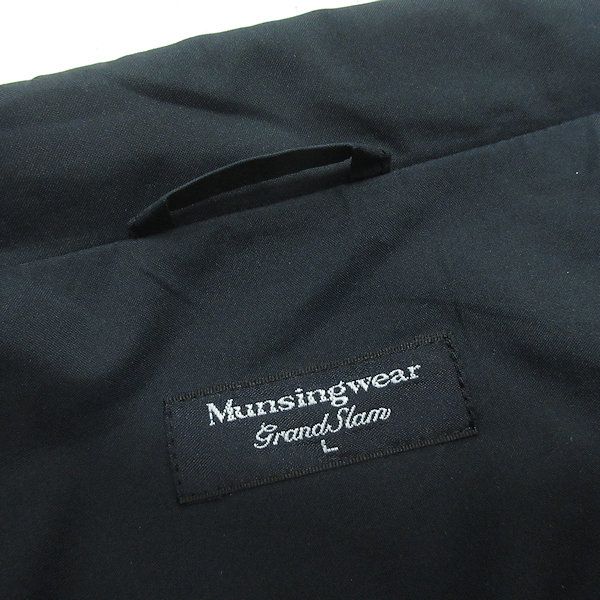 H■マンシングウェア/Munsingwear フルジップ ゴルフジャンパー ウェア【L】紺/MENS■32【中古】