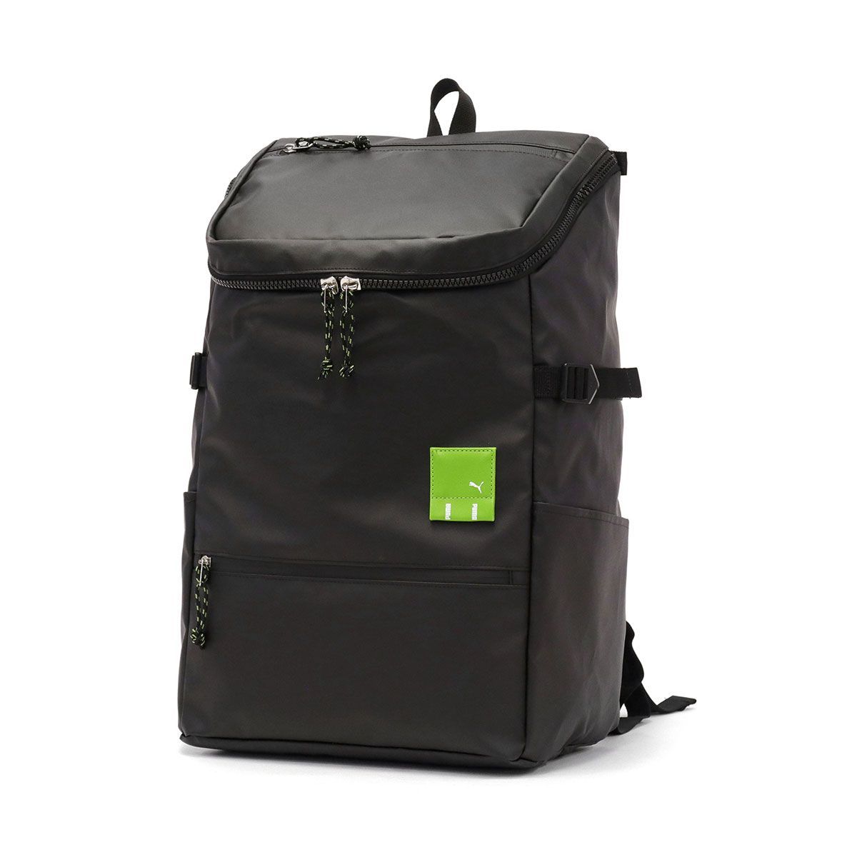 ロンシャン ホース型押しロゴ オールレザー フラップ リュック ブラック 黒 ロンシャン ホース型押しロゴ オールレザー フラップ リュック