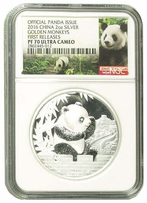 2016 China Lunar Panda Monkey Silver Proof Shenyang Mint NGC 70