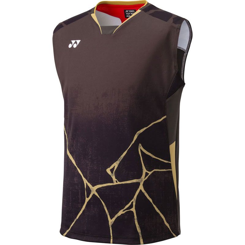 YONEX ヨネックス メンズゲームシャツ ノースリーブ テニス ゲームシャツメンズ 10731-015 ブラウン