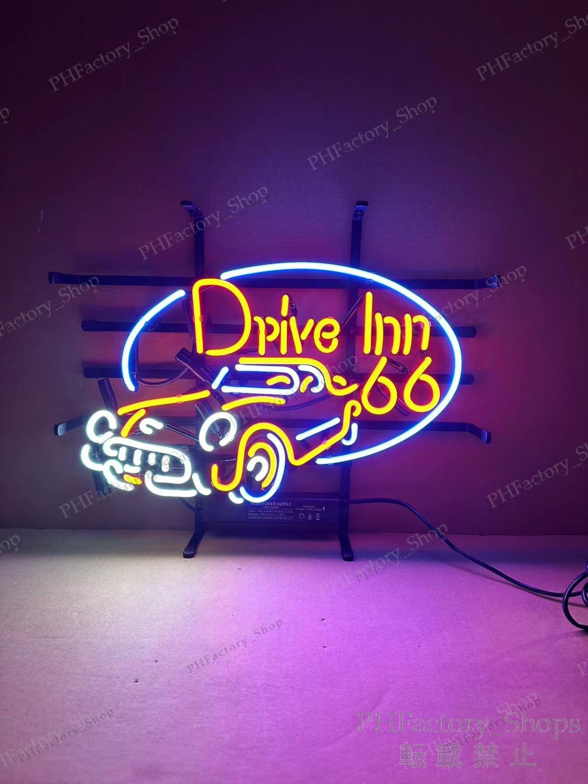 ドライブ イン 66 ライトサイン 装飾 ネオン管 ネオンサイン 店舗装飾