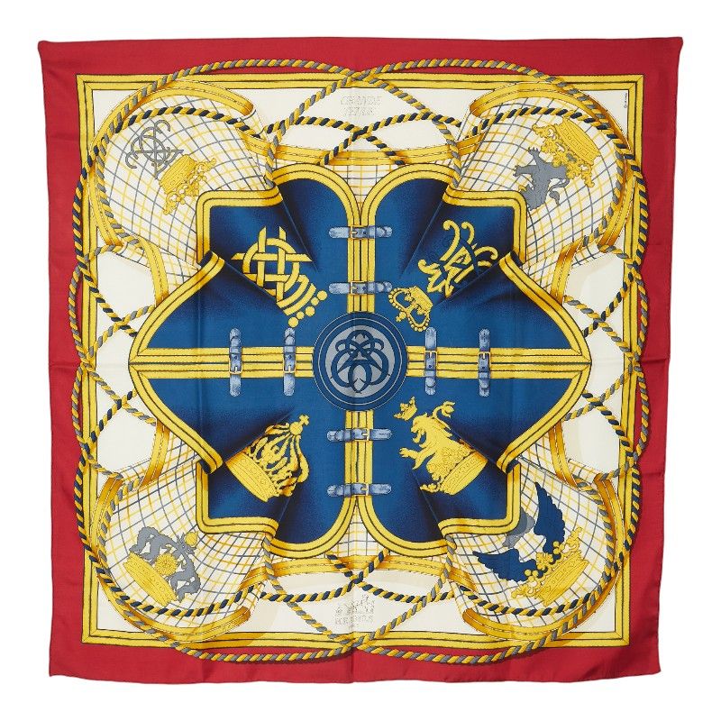 エルメス カレ90 GRANDE TENUE 馬の礼装 レッド マルチ レディース HERMES 1-0231470