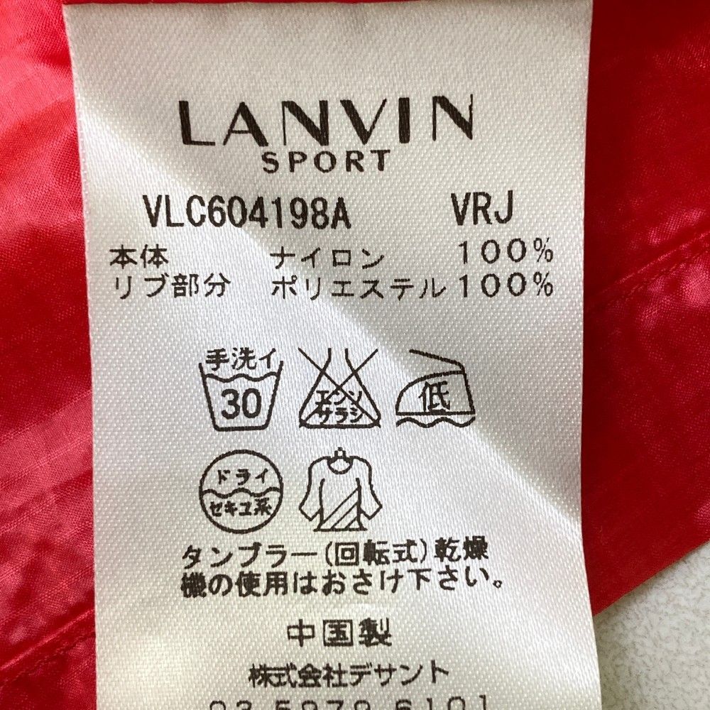 サイズ：38 LANVIN SPORT ランバン スポール  ジップジャケット 薄手 チェック柄 レッド系 [240101463277] ゴルフウェア レディース ストスト サイズ：38 LANVIN SPORT ランバン スポール ジップジャケット