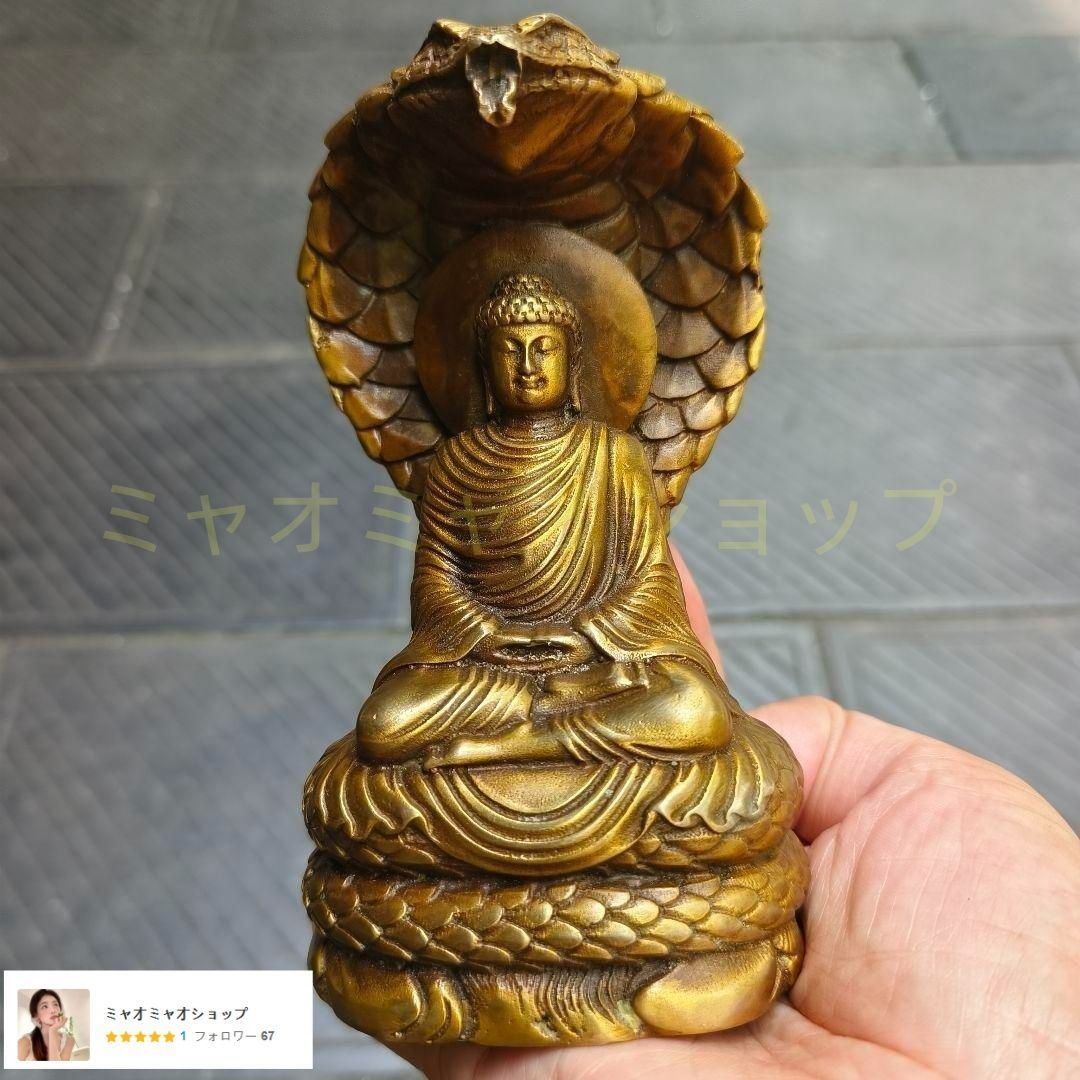 釈迦様 置物 仏教美術 仏堂 蛇護仏陀 銅像 釈迦仏像 仏教美術 仏像 蛇護仏陀銅像 釈迦牟尼仏仏像 銅製品 工芸品 置物