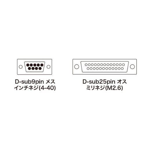 サンワサプライ RS-232Cケーブル 5m KRS-423XF5N