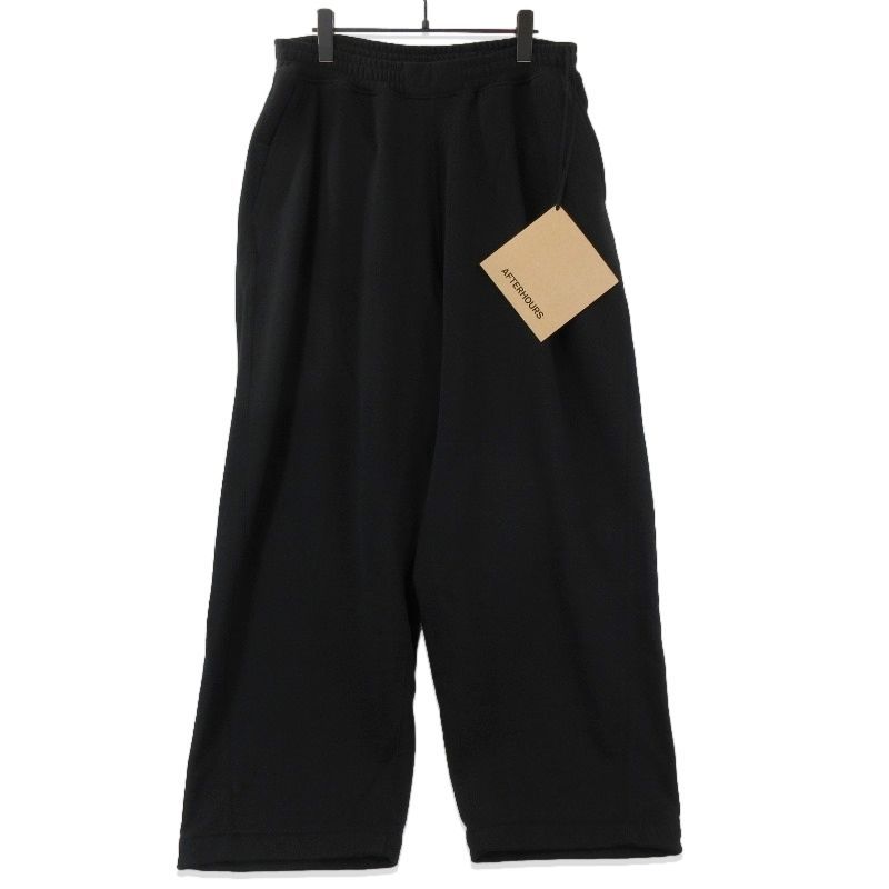AFTERHOURS アフターアワーズ スウェットパンツ A016-E 1PT BENDING LINE EASY PANTS ブラック 黒 371012577