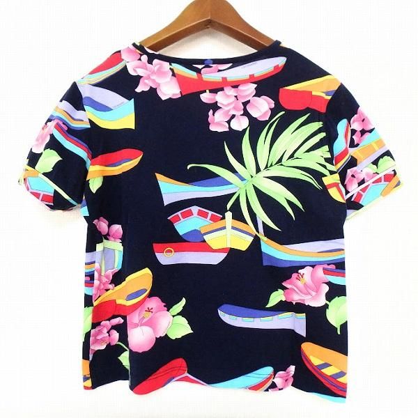 snc レオナールスポーツ LEONARD SPORT カットソー 38 濃紺 マルチ