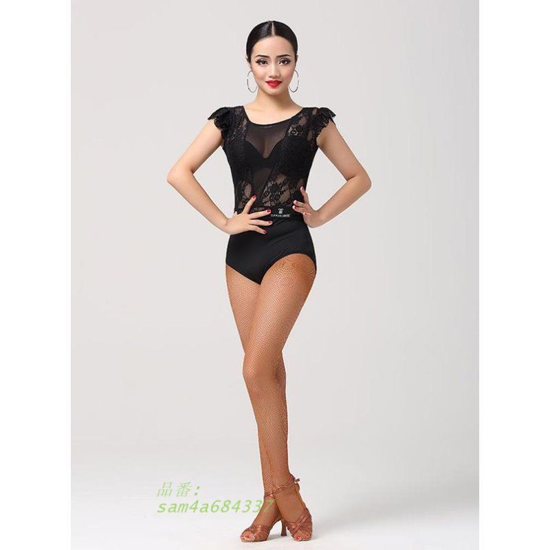 テンダンス ダンス衣装 演技服 レース 上下セット タンゴ服 ワルツ モダンドレス 黒 パーティー用 社交ダンス衣装 2点セット am 4 a 684337 子供用バレエ用品 柔軟体操用品