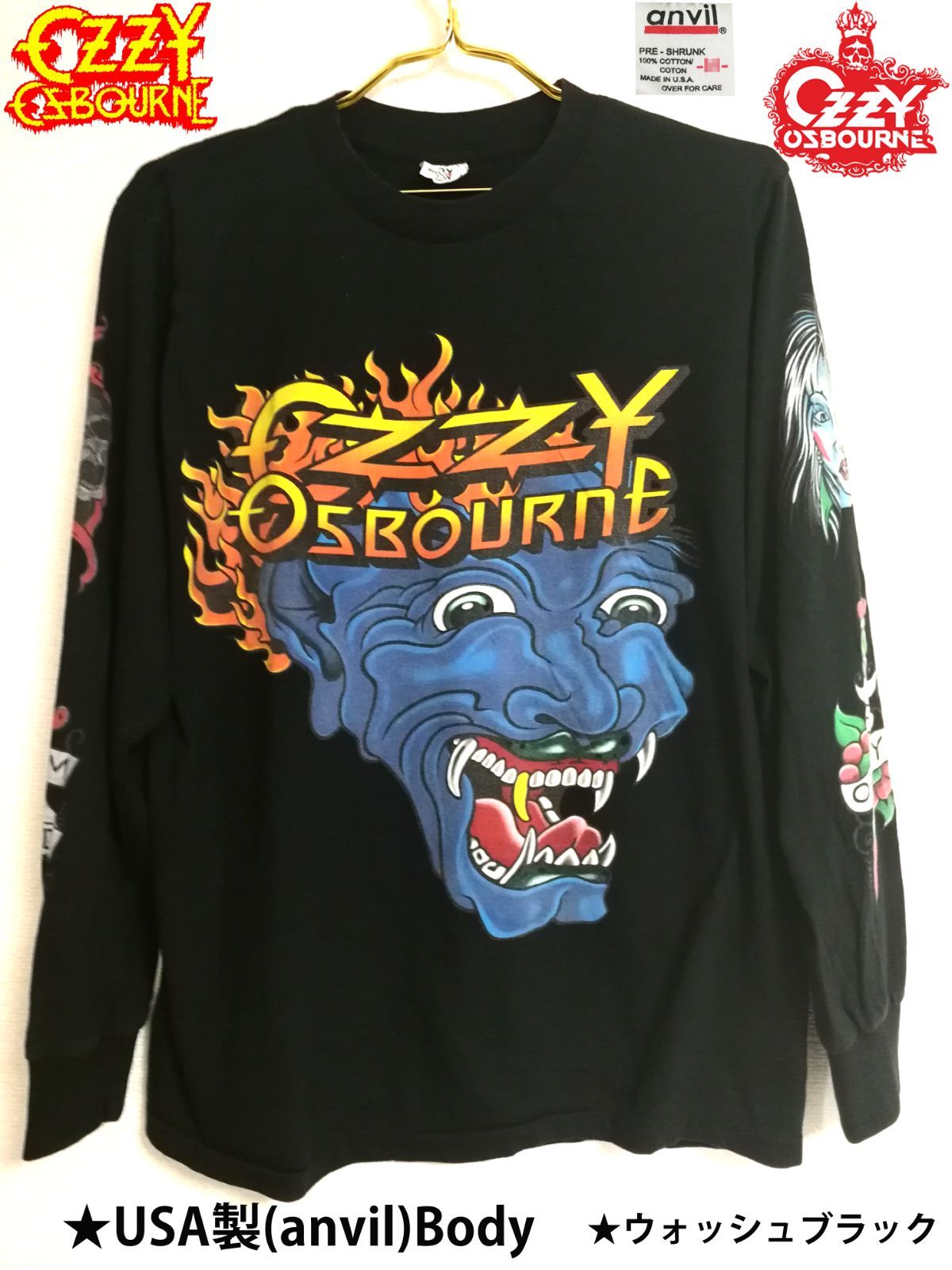 アメリカ製 Ozzy Osbourne オジーオズボーン OZZY 長袖Tシャツ ロンT