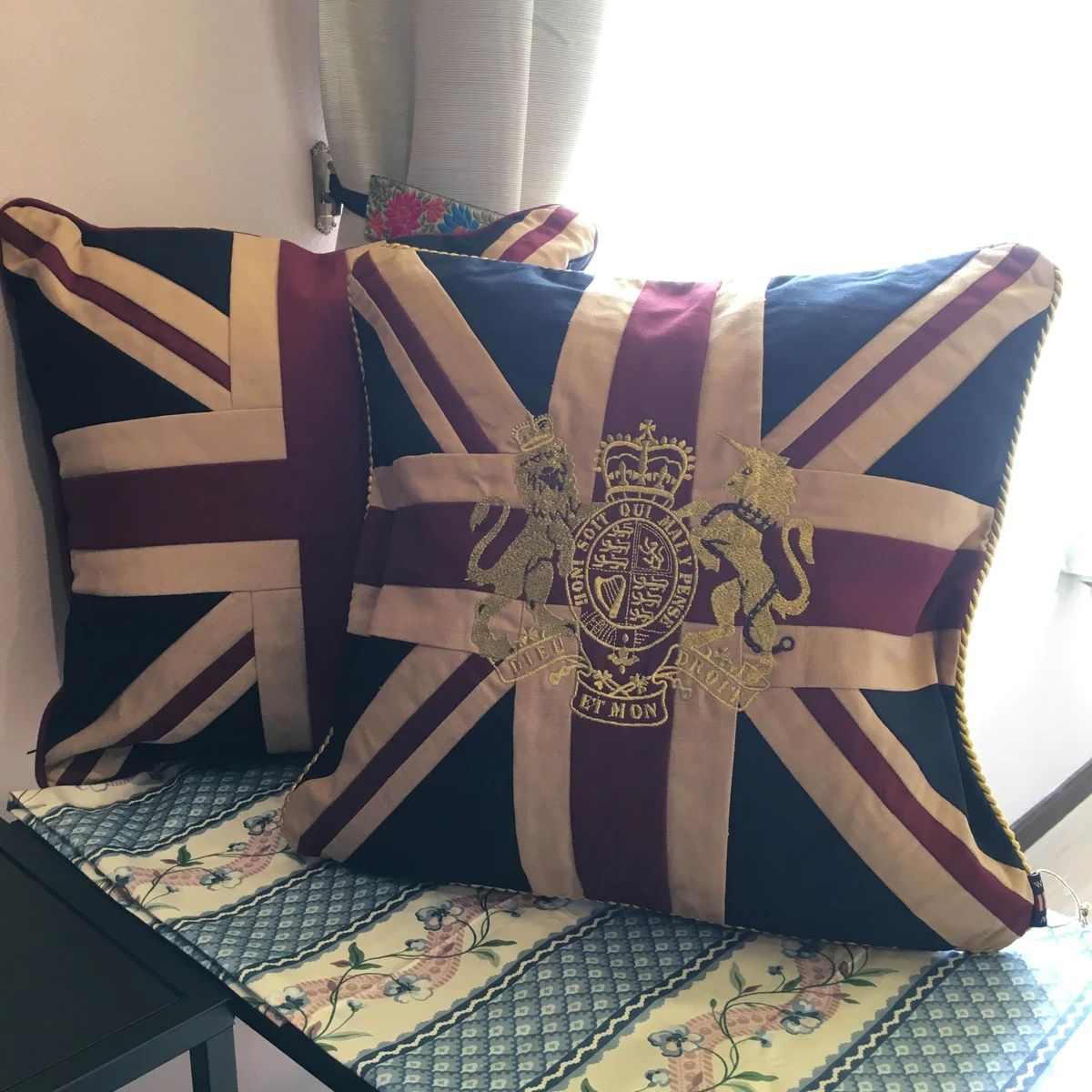 ◉セット販売◉ クッションカバー【ROYAL】【ユニオンジャック】の2点