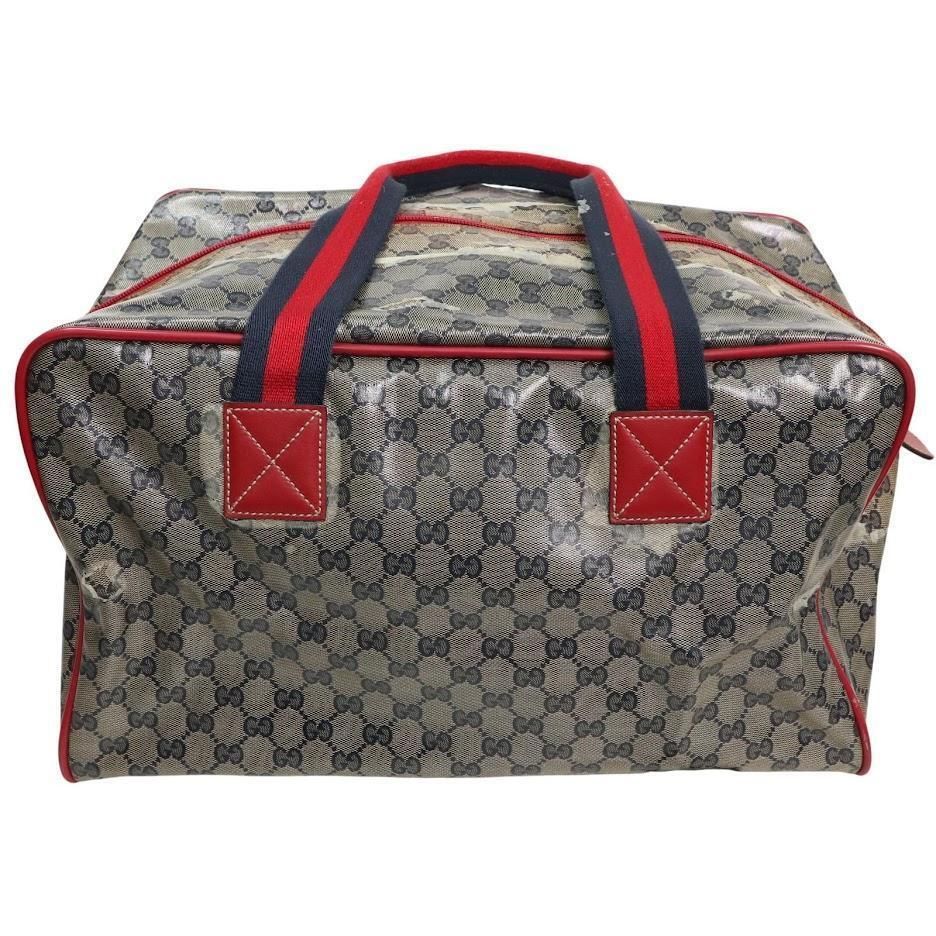 GUCCI グッチ トートバッグ ボストンバッグ 旅行カバン GG コーティング 大容量 通勤通学 出張 ビジネス A4可 PC可 レディース