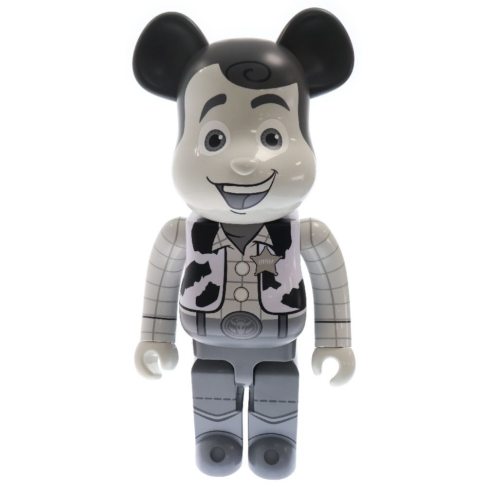 BE@RBRICK - BE@RBRICK ベアブリック WOODY B&amp;W 1000% トイストーリー ウッディー フィギュア 人形 ホワイト/グレー BE@RBRICK (ベアブリック) WOODY B&W 1000% トイストーリー