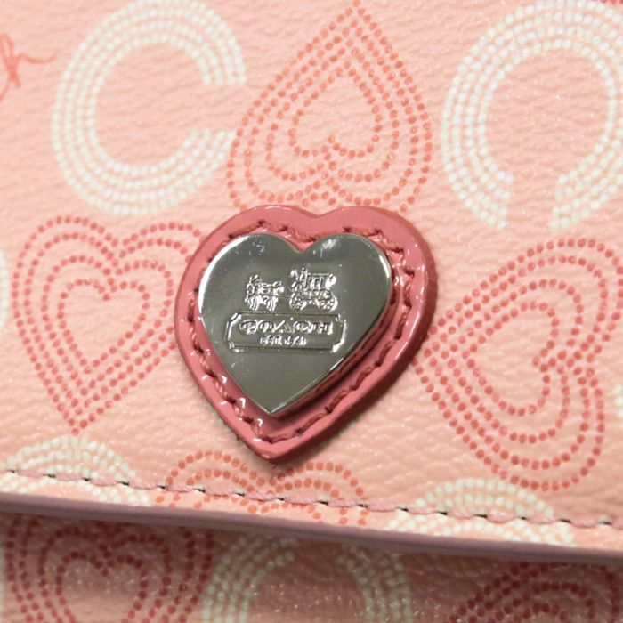 COACH ハート柄 二つ折り財布 ✨美品✨ COACH 二つ折り財布 ハート