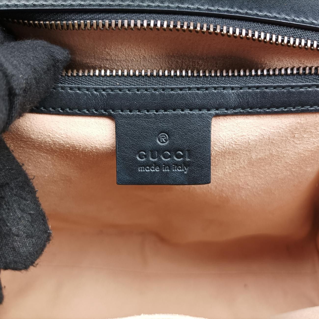 グッチGucciオジリデベージュ×ブラック×マルチカラーPVCコーティングキャンバス×レザー476435E023553314