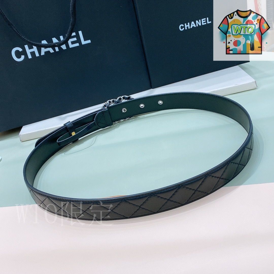値下げしました！CHANEL レザーベルト90センチ　正規品 今日WTO】Chanel シャネル レザーベルト-1-PU90 - メルカリ
