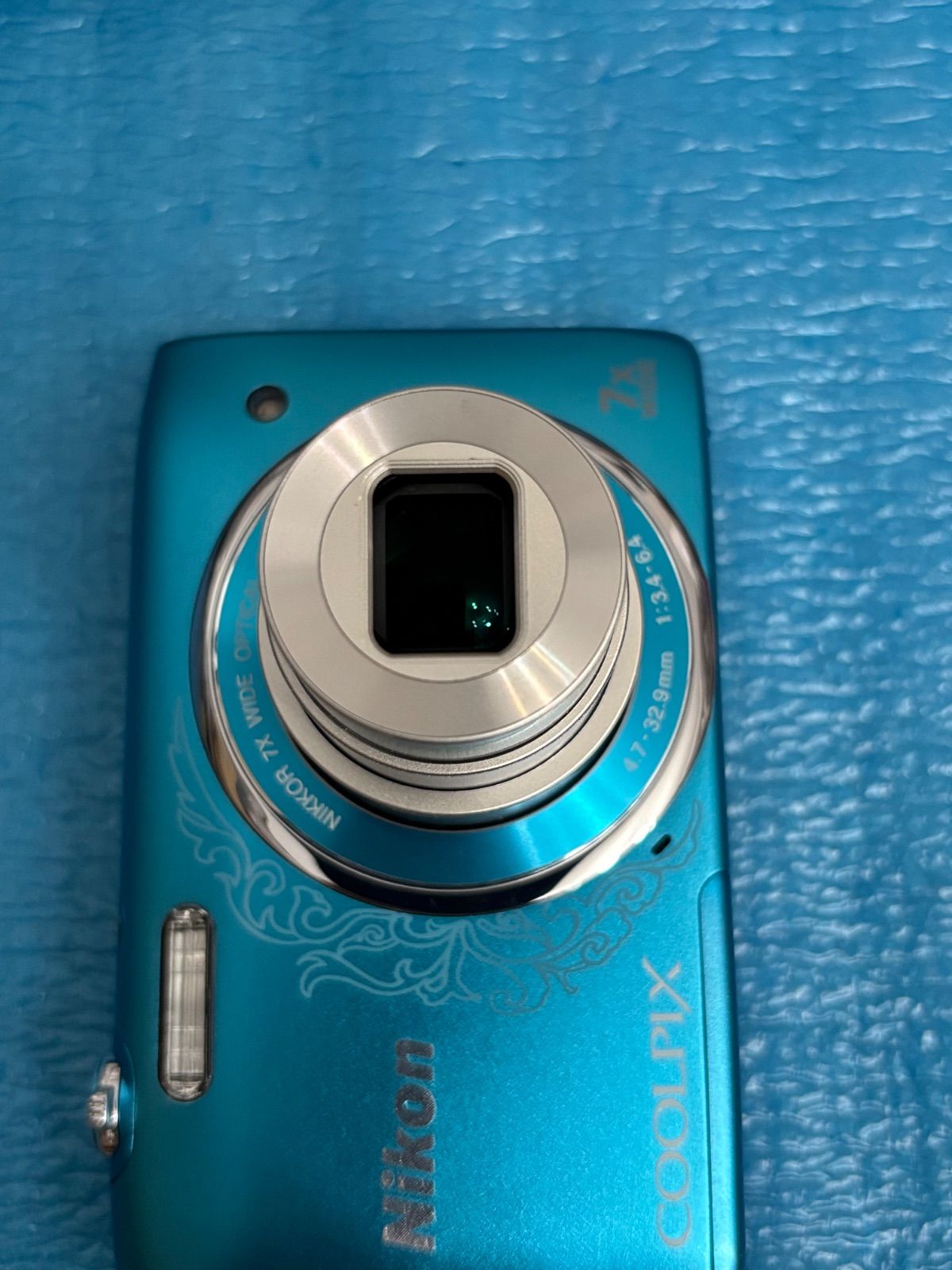 美品] Nikon COOLPIX S3500 ブルー デジカメ 07-501 名機 動作品