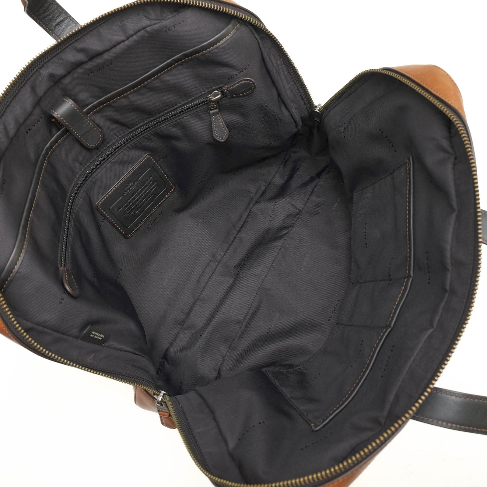 COACH【美品】ブリーフケース トンプソン 黒 70490 シボ革 メンズ