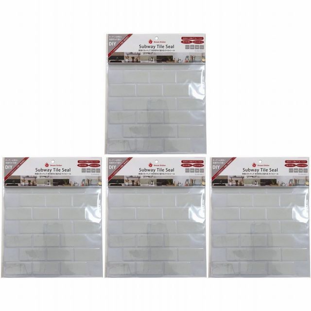 マスターリンクス ＨＣ　タイルシール　ＭＴＲ−１　ソリッドホワイト TS-5764-MTR-1 4個セット