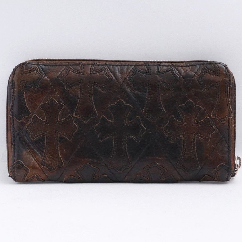 CHROME HEARTSクロムハーツ クロス ラウンドファスナー財布 カモフラ