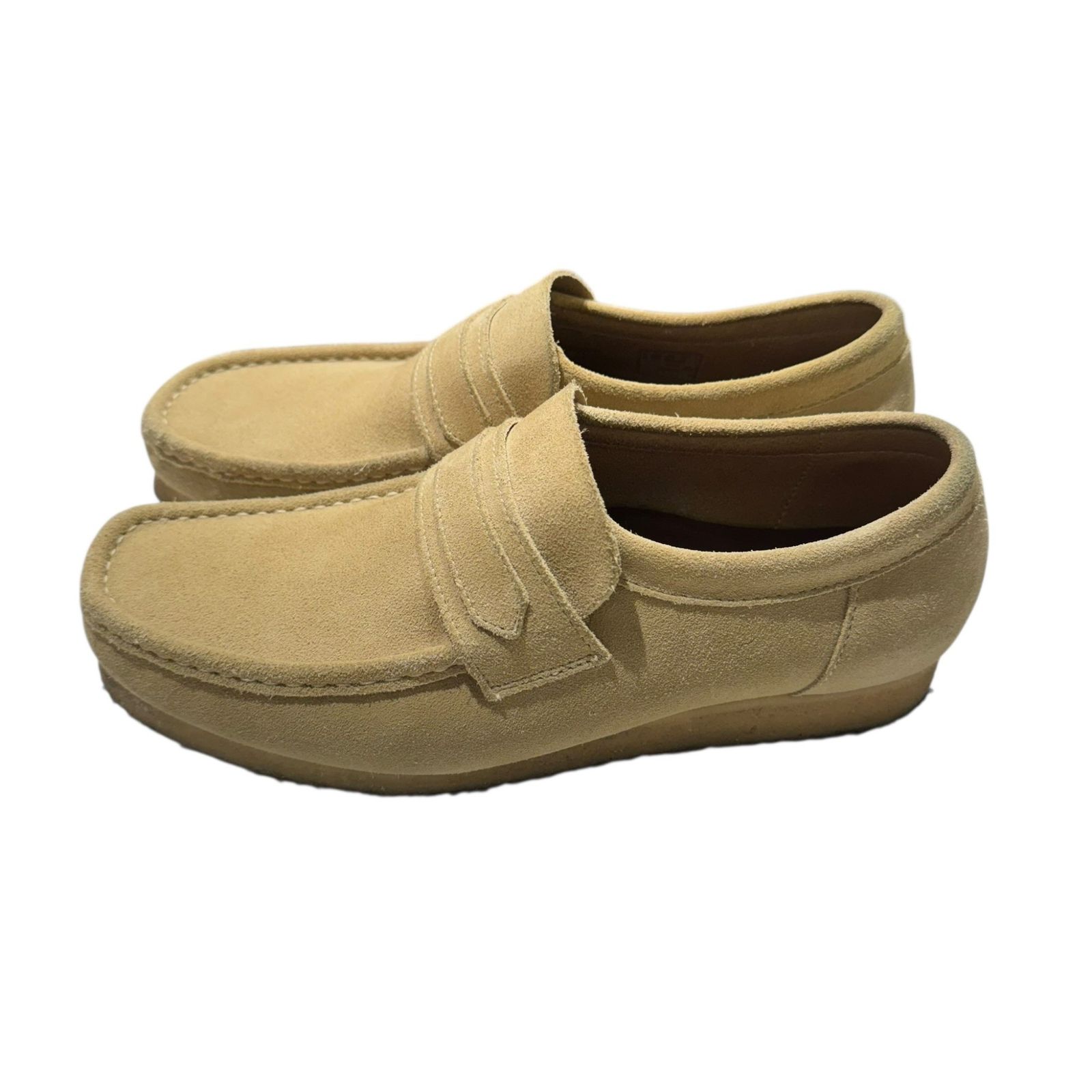 Clarks クラークス ⑤ 26172504 Wallabee Loafer メンズ Maple Suede ベージュ UK8 FIT-G EUR42