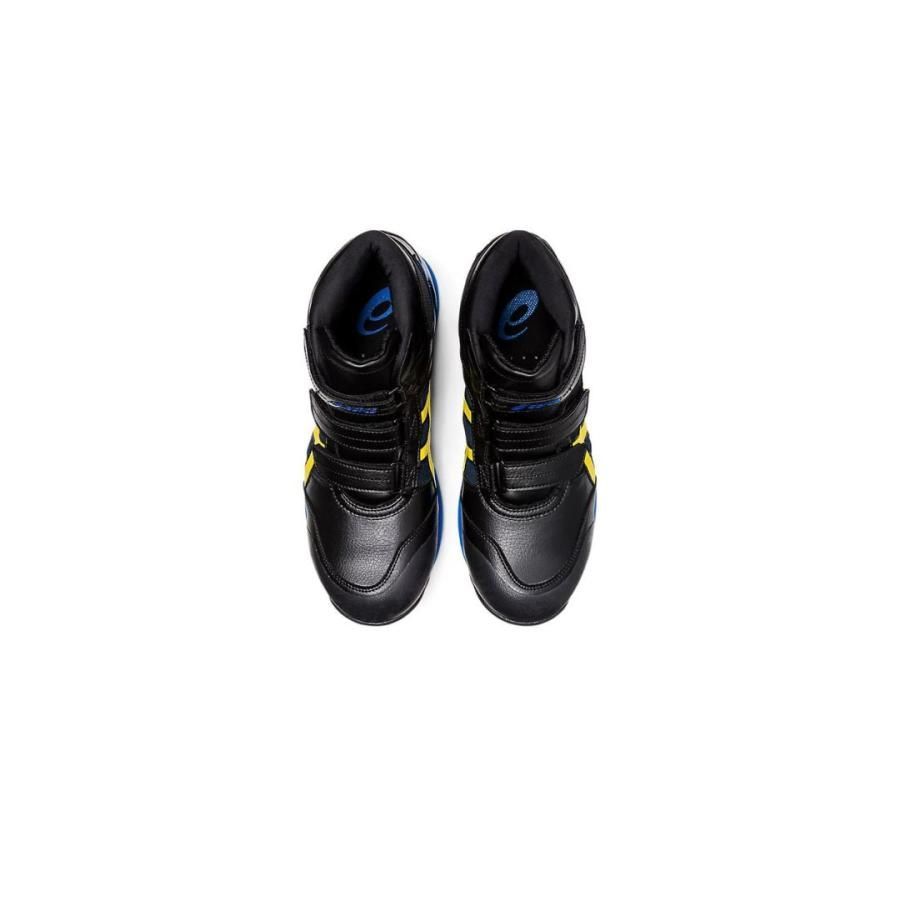 ASICS CP 308 AC 001 ブラック×ブライトイエロー アシックス ウィンジョブ 安全靴 作業靴 セーフティー シューズ スニーカー